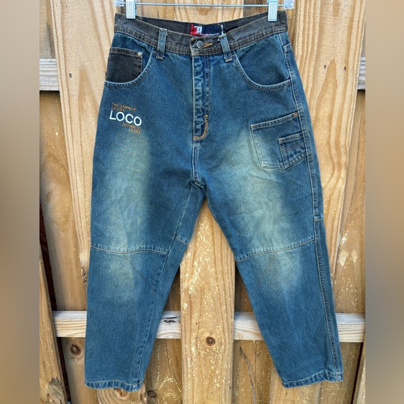 Loco Other - Vintage Loco Streetgear Jeans Waist 28in Streetwear Stone Wash Y2K Boys Sz 14